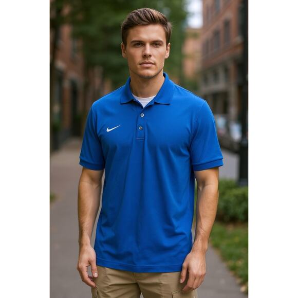 Nike Golf Other - Nike Golf Dri-Fit Blue Polo Shirt XL Embroidered Athletic Golf Mens